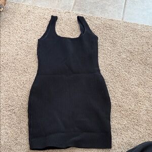 Princess Polly Black Ribbed Tank Dress